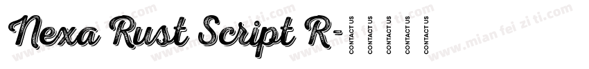 Nexa Rust Script R字体转换